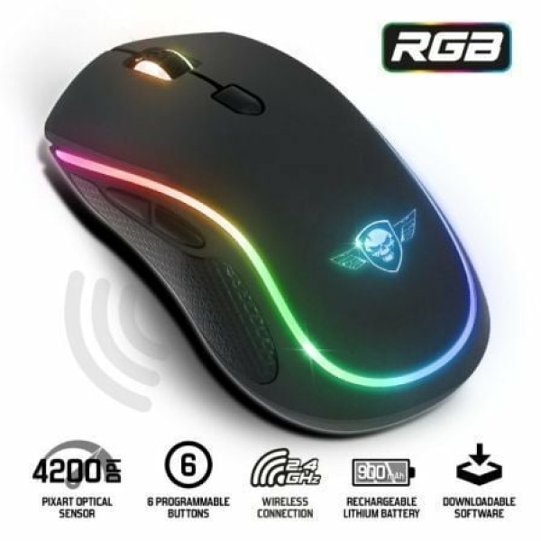 Ratón Gaming Inalámbrico Spirit of Gamer PRO-M9/ Hasta 2000 DPI