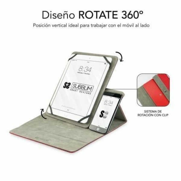 Funda Subblim Rotate 360º  para Tablets de 10.1"-11"/ Roja - Imagen 3