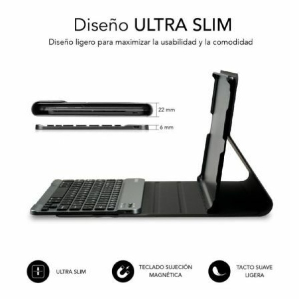 Funda con Teclado Subblim KeyTab Pro BT para Tablet Lenovo M10 HD TB-X306 de 10.1"/ Negra - Imagen 2