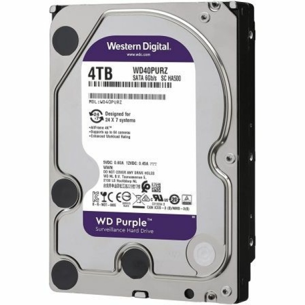 Disco Duro Western Digital WD Purple Surveillance 4TB/ 3.5"/ SATA III/ 64MB - Imagen 2