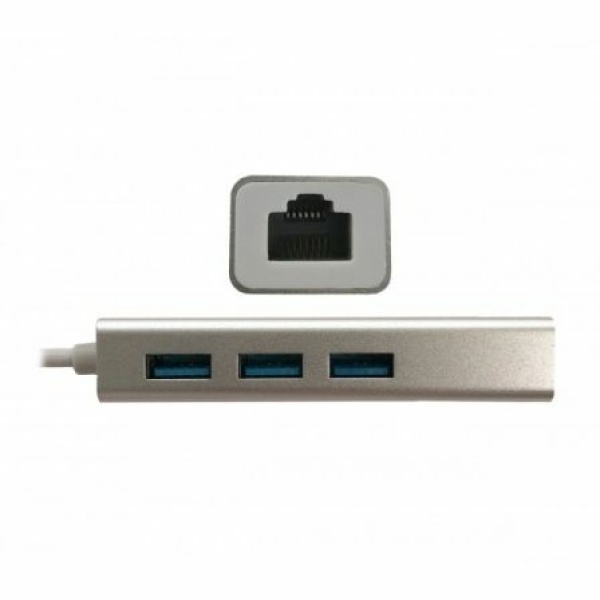 Hub USB 3.0 3GO HUB37PETH/ 3 Puertos USB/ 1 RJ45/ Blanco - Imagen 3