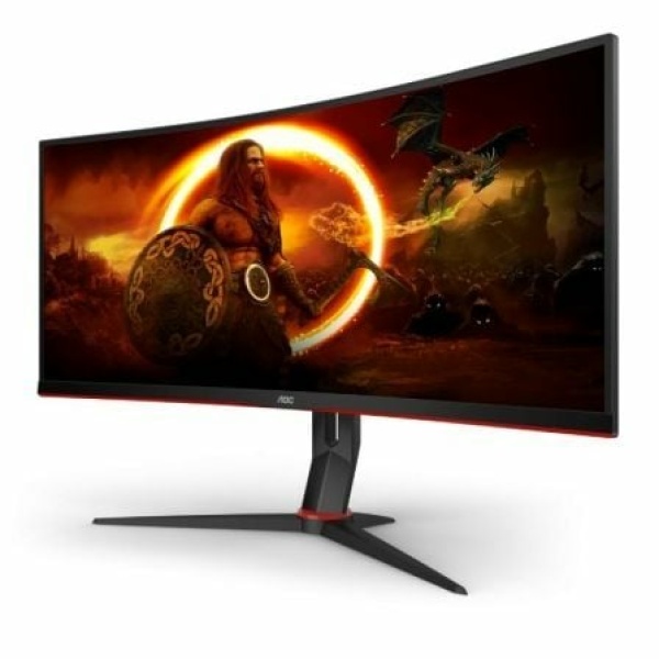 Monitor Gaming Curvo Ultrapanorámico AOC CU34G2/BK 34"/ WQHD/ 1ms/ 100Hz/ VA/ Negro y Rojo - Imagen 2