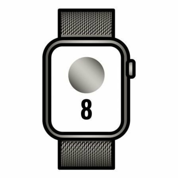 Apple Watch Series 8/ GPS/ Cellular/ 45mm/ Caja de Acero Inoxidable Grafito/ Correa Milanese Loop Grafito