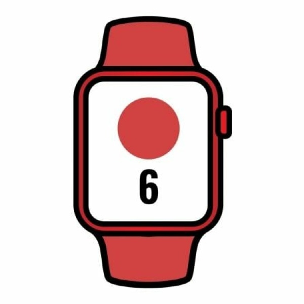 Apple Watch Series 6/ GPS/ 40mm/ Caja de Aluminio en Rojo/ Correa Deportiva Roja