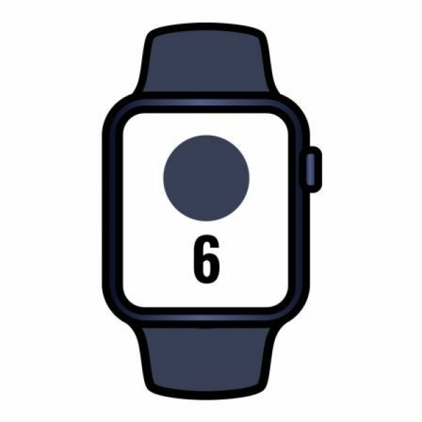 Apple Watch Series 6/ GPS/ 44mm/ Caja de Aluminio en Azul/ Correa Deportiva Azul Marino Intenso