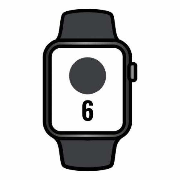 Apple Watch Series 6/ GPS/ Cellular/ 44mm/ Caja de Acero Inoxidable en Grafito/ Correa Deportiva Negra