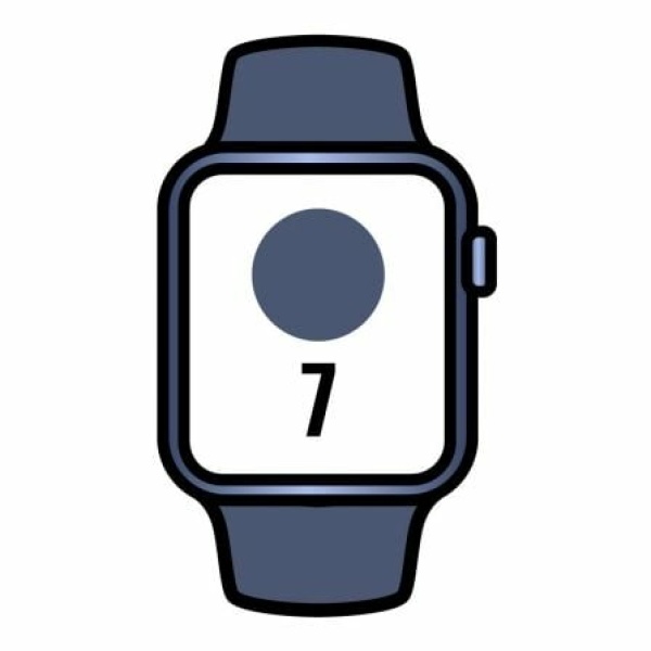 Apple Watch Series 7/ GPS/ Cellular/ 45 mm/ Caja de Aluminio en Azul/ Correa deportiva Azul Abismo