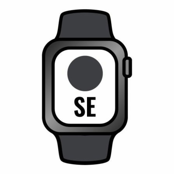 Apple Watch SE/ GPS/ 40 mm/ Caja de Aluminio en Gris espacial/ Correa Deportiva Negro Medianoche