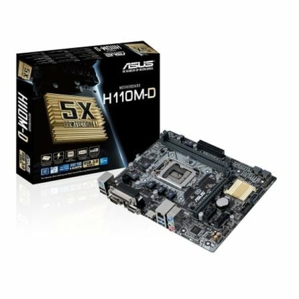 PLACA BASE ASUS H110M-D - SOCKET LGA 1151 - 2XDIMM DDR4 - 4XSATA 6 - PCIE 16X - 2XPCIE 1X - HDMI/VGA - 6XUSB2.0 - 4XUSB3.0 - SERIE - PARALELO - MATX