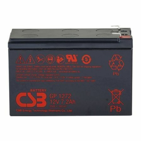 Batería CSB GP1272F2/ 12V/ 7.2Ah/ Compatible SAI Salicru según especificaciones - Imagen 2