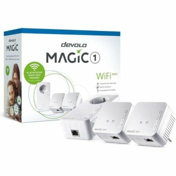 Adaptador Powerline Devolo Magic 1 WiFi Mini 1200Mbps/ Alcance 400m/ Pack de 3