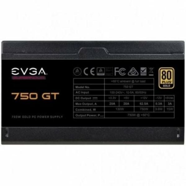 Fuente de Alimentación EVGA 750 GT Supernova/ 750W/ Ventilador 13.5cm/ 80 Plus Gold - Imagen 3