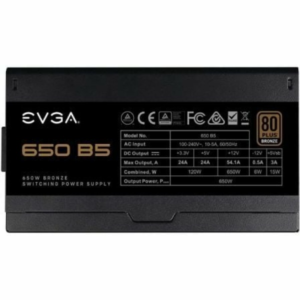 Fuente de Alimentación EVGA 650 B5/ 650W/ Ventilador 13cm/ 80 Plus Bronze - Imagen 3