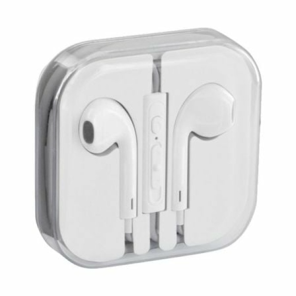 AURICULARES GRAB'N GO GNG-234 BLANCOS - MICRÓFONO - CONTROL DE VOLUMEN - CRYSTAL BOX