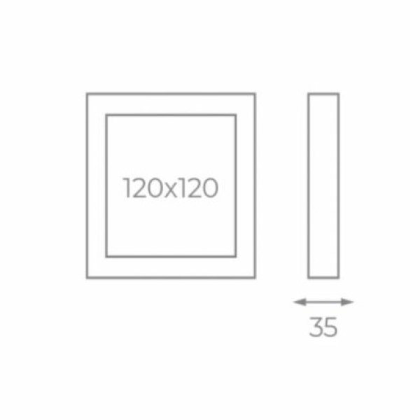 Downlight Iglux SUP-102407-FB/ Cuadrado/ Ø120 x 35mm/ Potencia 7W/ 570 Lúmenes/ 6000ºK/ Blanco - Imagen 2