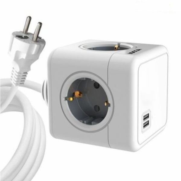 Regleta Jocca 1577/ 4 Tomas de corriente/ 2 USB/ Cable 1,5 m/ Blanca - Imagen 3