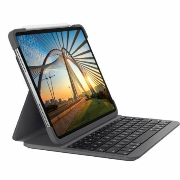 Funda con Teclado Logitech SLIM Folio PRO para Tablets Apple Ipad Pro 3ª y 4ª Gen 12.9"/ Negro