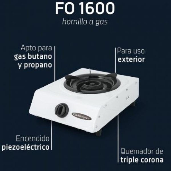 Cocina de Gas Orbegozo FO1600/ 1 quemador - Imagen 2