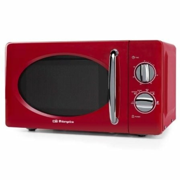 Microondas Orbegozo MI 2020/ 700W/ Capacidad 20L/ Rojo