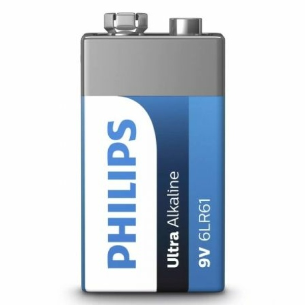 Pila Alcalina Philips 6LR61E1B/10/ 9V - Imagen 2