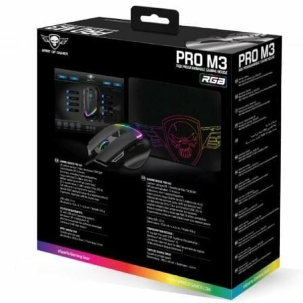 Ratón Gaming Spirit of Gamer PRO-M3 RGB/ Hasta 7200 DPI - Imagen 3