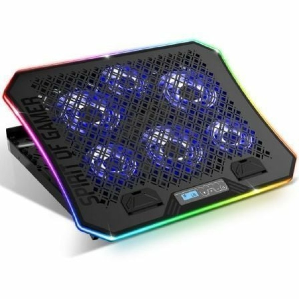 Soporte Refrigerante Spirit of Gamer Airblade 1200 para Portátiles hasta 19"/ Iluminación LED