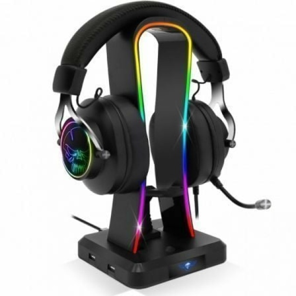 Soporte para Auriculares Spirit Of Gamer Sentinel/ 4 USB/ RGB