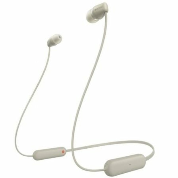 Auriculares Inalámbrico Intrauditivos Sony WI-C100/ con Micrófono/ Bluetooth/ Beige