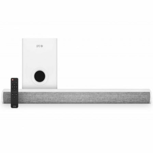 Barra de Sonido con Bluetooth SPC Suana/ 100W/ 2.1 / Blanco