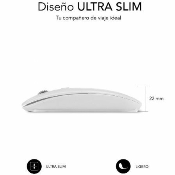 Ratón Inalámbrico por Bluetooth Subblim Dual Flat/ Hasta 1600 DPI/ Blanco - Imagen 3