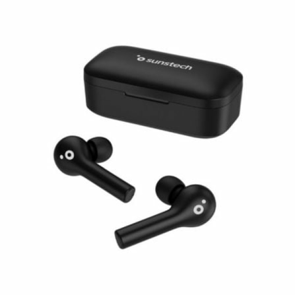 Auriculares Bluetooth Sunstech WAVEPODSTOUCHBK/ con estuche de carga/ Autonomía 4h/ Negros