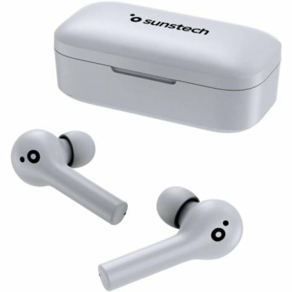 Auriculares Bluetooth Sunstech WAVEPODSTOUCHWT/ con estuche de carga/ Autonomía 4h/ Blancos