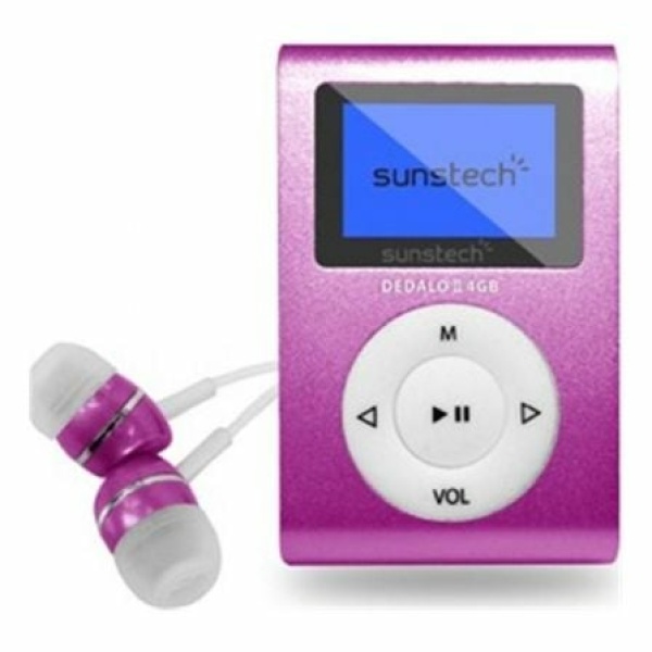 Reproductor MP3 Sunstech Dedalo III/ 4GB/ Radio FM/ Rosa