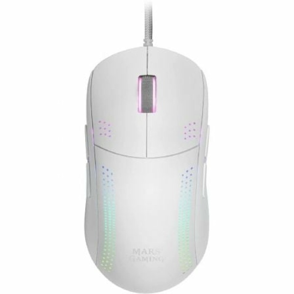 Ratón Gaming Mars Gaming MMPRO/ Hasta 32000 DPI/ Blanco