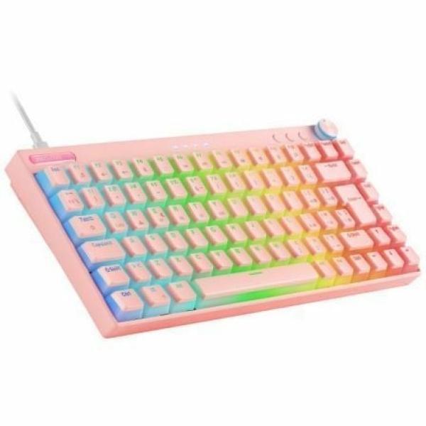 Teclado Gaming Mecánico Inalambrico Mars Gaming MKCLOUDPBRES/ Rosa - Imagen 2