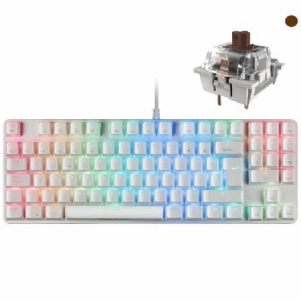 Teclado Gaming Mecánico Mars Gaming MKREVOPROWBRES/ Blanco