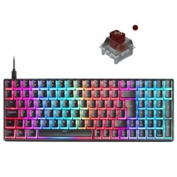 Teclado Gaming Mecánico Mars Gaming MKULTRABRES Premium/ Negro