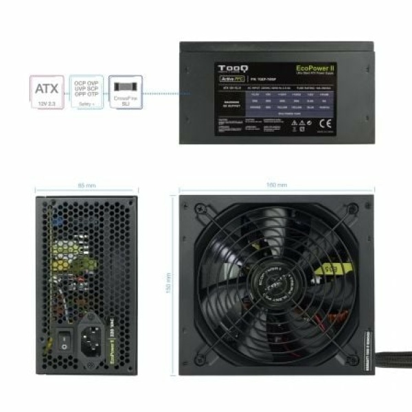 Fuente de Alimentación Tooq TQEP-700SP/ 700W/ Ventilador 14cm - Imagen 3