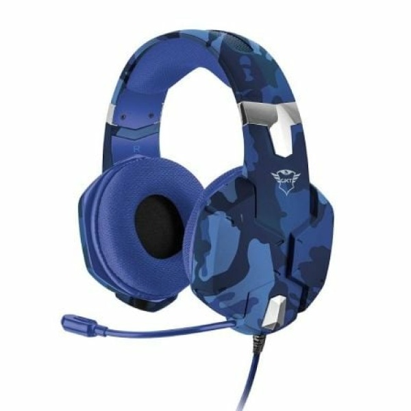 Auriculares Gaming con Micrófono Trust Gaming GXT 322B Carus/ Jack 3.5/ Camuflaje Azul