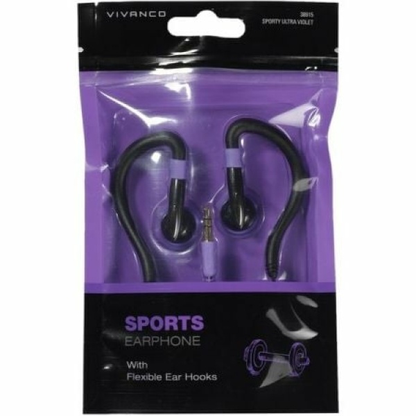 Auriculares Deportivos Vivanco 38914/ Jack 3.5/ Violeta Deportivo - Imagen 2