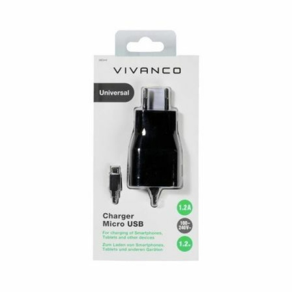 Cargador de Pared Vivanco 38344/ 1xMicroUSB/ 1.2A - Imagen 2