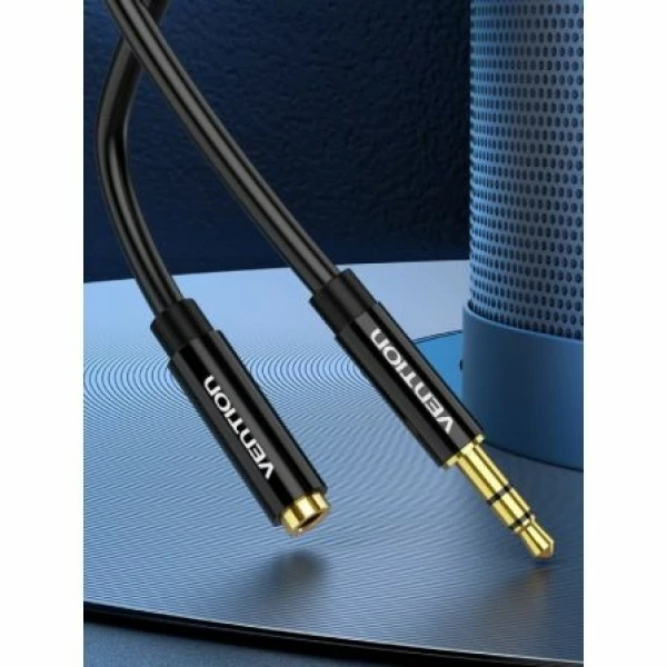 Cable Estéreo Vention BBZBD/ Jack 3.5 Macho - Jack 3.5 Hembra/ 50cm/ Negro - Imagen 2
