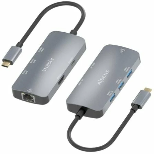 Docking USB Tipo-C Aisens ASUC-6P019-GR/ 1xHDMI/ 3xUSB/ 1xRJ45/ 1xUSB Tipo-C PD/ Gris - Imagen 2