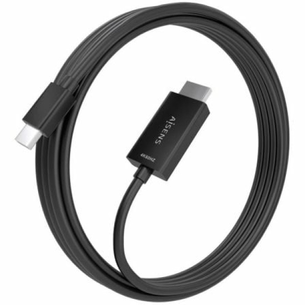 Cable Conversor Aisens A125-0889/ Mini DisplayPort Macho - HDMI Macho/ 3m/ Negro - Imagen 2