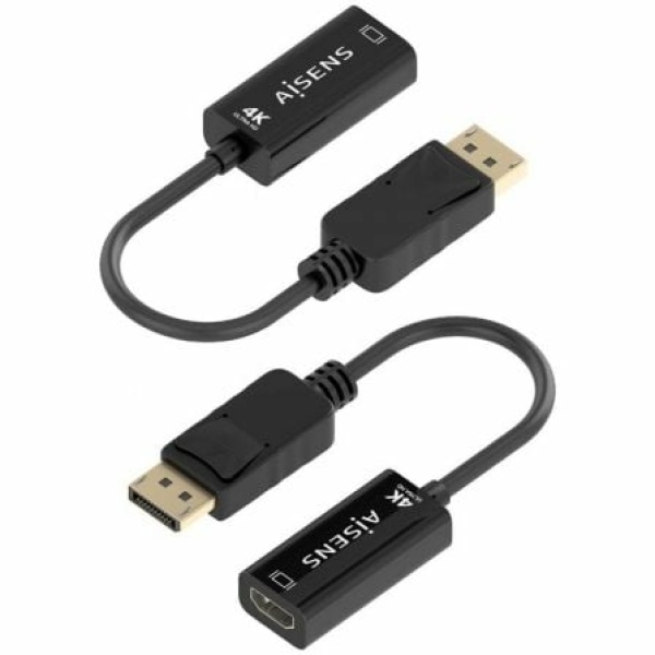 Cable Conversor Aisens A125-0905/ DisplayPort Macho - HDMI Hembra/ 15cm/ Negro - Imagen 3