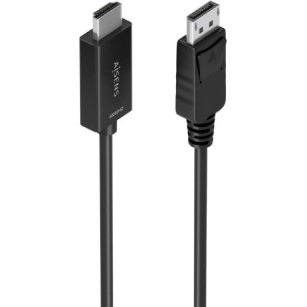 Cable Conversor Aisens A125-0892/ Displayport Macho - HDMI Macho/ 1m/ Negro