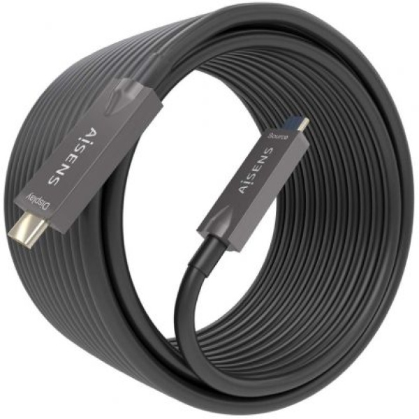 Cable USB 3.1 Tipo-C Aisens A157-0882/ USB Tipo-C Macho - USB Tipo-C Macho/ Hasta 60W/ 10Gbps/ 10m/ Negro - Imagen 2