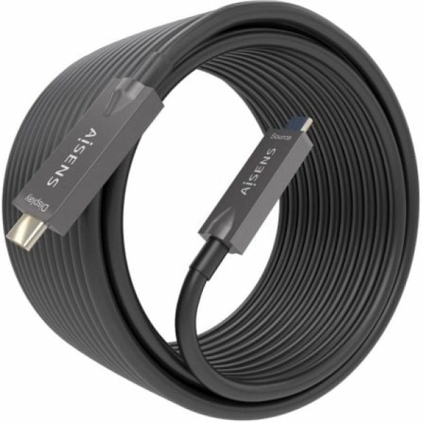 Cable USB 3.1 Tipo-C Aisens A157-0883/ USB Tipo-C Macho - USB Tipo-C Macho/ Hasta 60W/ 10Gbps/ 15m/ Negro - Imagen 2