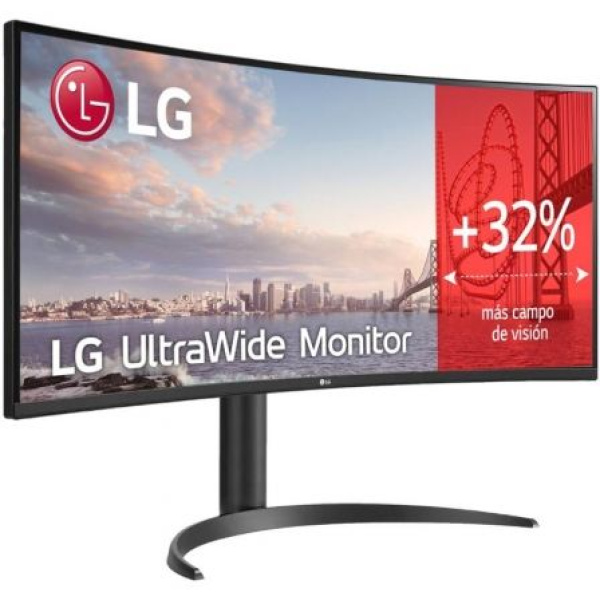 Monitor Profesional Ultrapanorámico Curvo LG 34WR55QK-B 34"/ WQHD/ Regulable en altura/ Negro