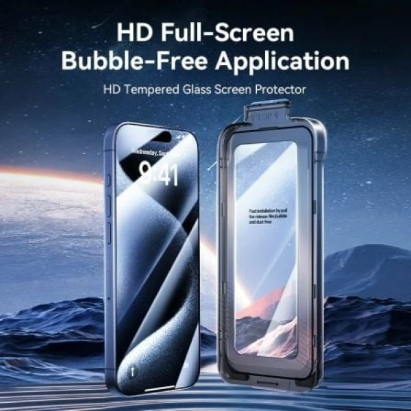 Protector de Pantalla de Cristal Templado Vention KUITCA-30 para iPhone 13 Pro + Herramienta de Instalación Antipolvo - Imagen 2